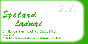 szilard ladnai business card